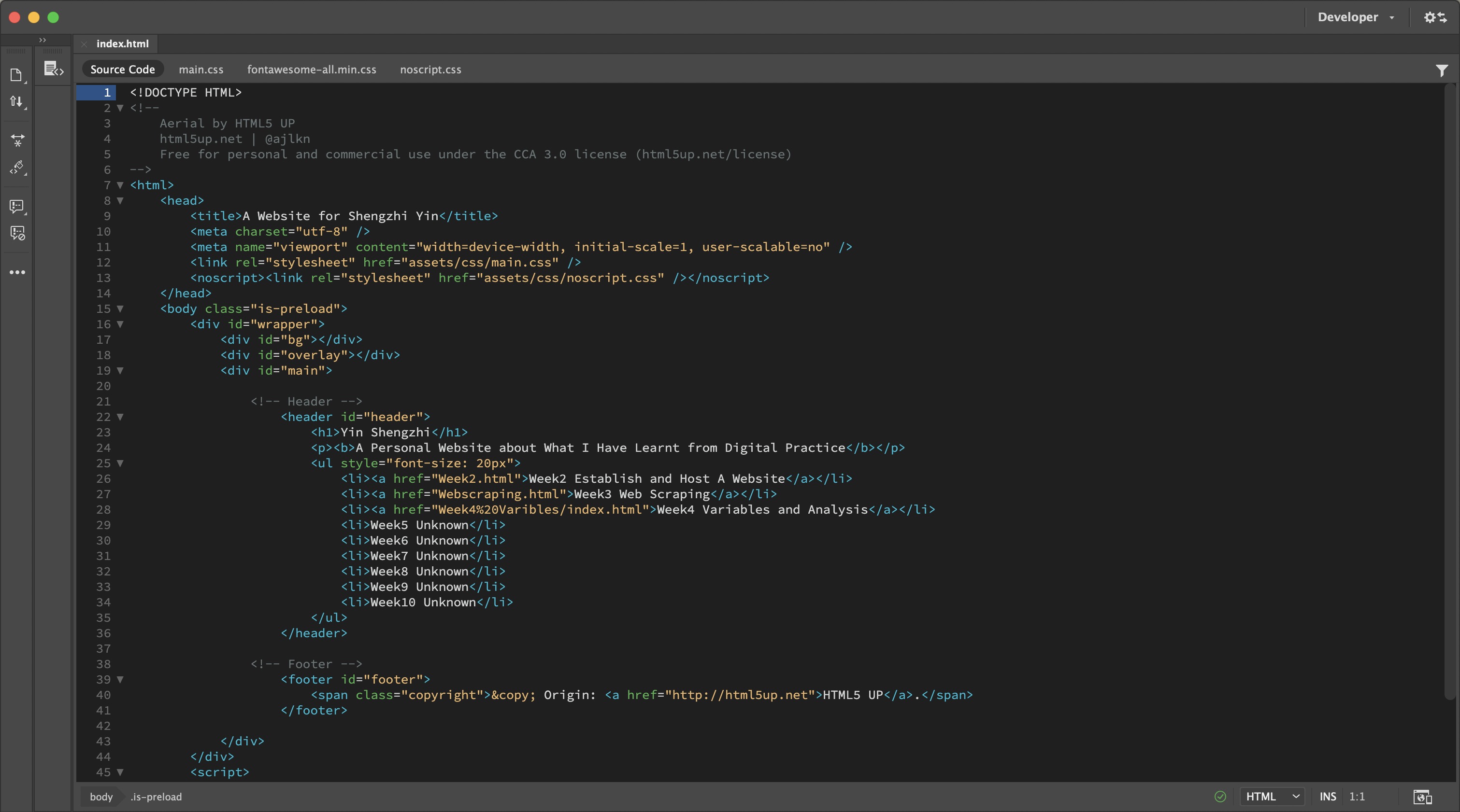 DreamWaver Edit Interface
